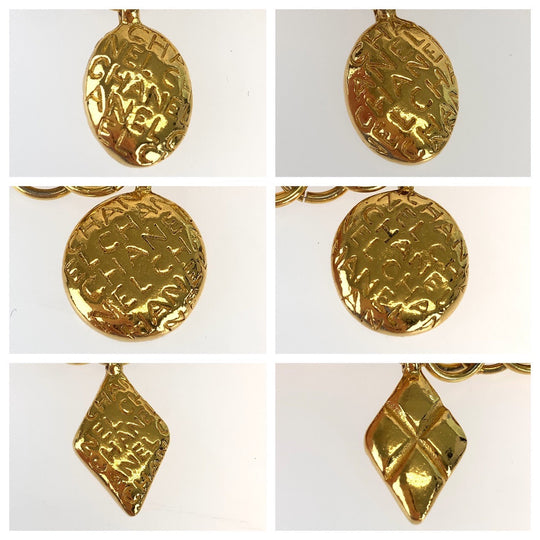 CHANEL bracelet plating gold bracelet Mademoiselle Logo charm Women Used Authentic