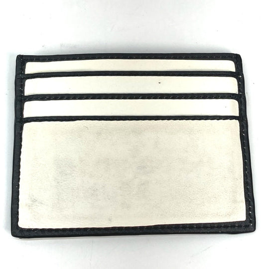 FENDI Card Case 7M0164 leather white Joshua Vides Collaboration logo mens Used Authentic