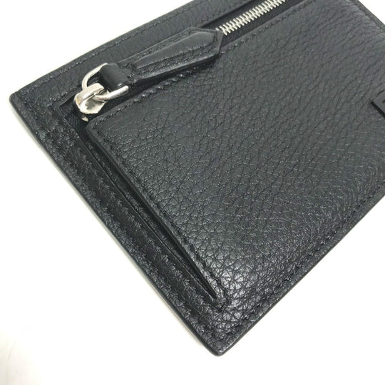 FENDI Coin case 7M0310 leather black Fragment case logo mens Used Authentic