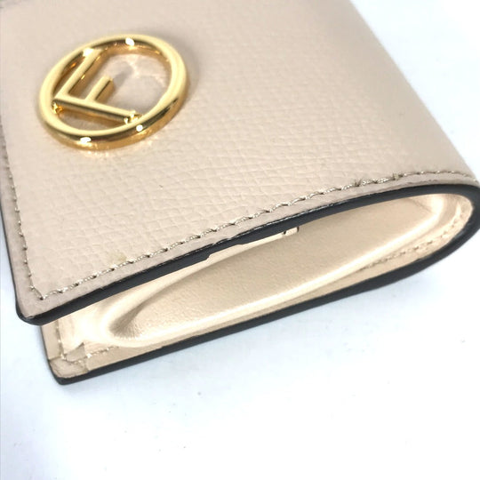 FENDI Coin case 8M0459 leather beige F's Women Used Authentic