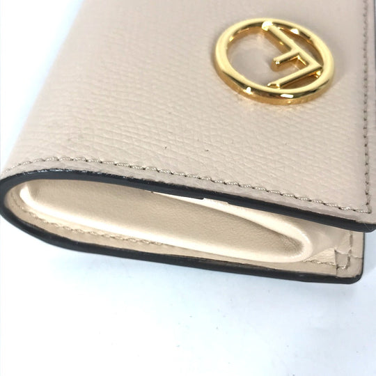 FENDI Coin case 8M0459 leather beige F's Women Used Authentic