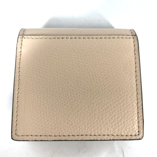 FENDI Coin case 8M0459 leather beige F's Women Used Authentic