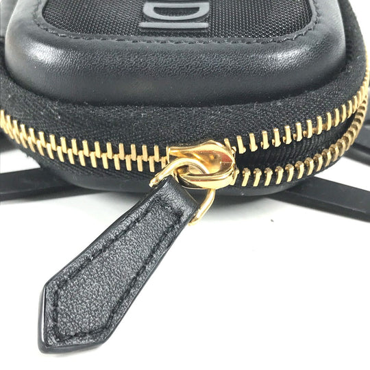 FENDI strap Rubber, Leather black Mesh strap included logo smartphone pouch case mens Used Authentic
