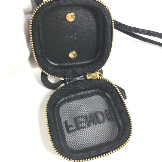 FENDI strap Rubber, Leather black Mesh strap included logo smartphone pouch case mens Used Authentic