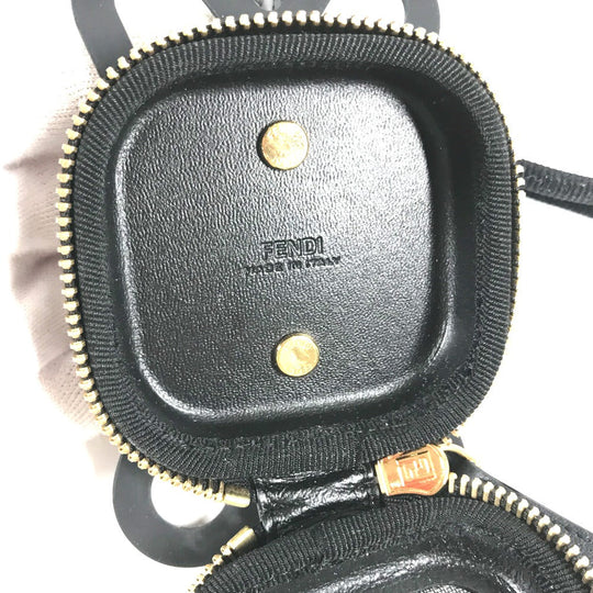 FENDI strap Rubber, Leather black Mesh strap included logo smartphone pouch case mens Used Authentic