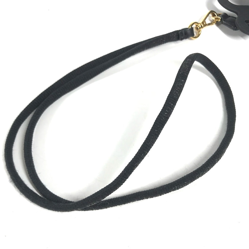 FENDI strap Rubber, Leather black Mesh strap included logo smartphone pouch case mens Used Authentic