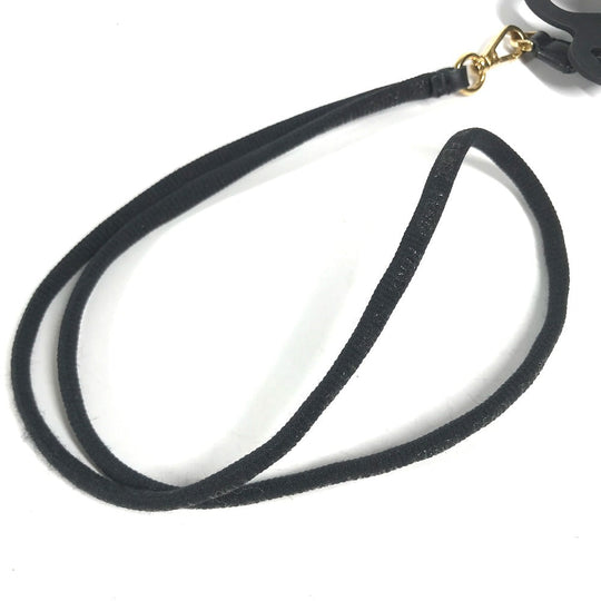 FENDI strap Rubber, Leather black Mesh strap included logo smartphone pouch case mens Used Authentic
