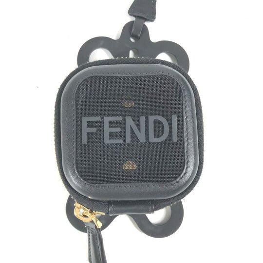 FENDI strap Rubber, Leather black Mesh strap included logo smartphone pouch case mens Used Authentic