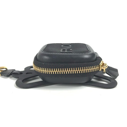 FENDI strap Rubber, Leather black Mesh strap included logo smartphone pouch case mens Used Authentic