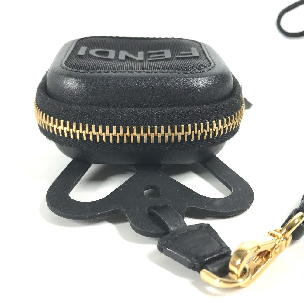 FENDI strap Rubber, Leather black Mesh strap included logo smartphone pouch case mens Used Authentic