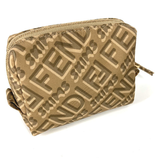 FENDI Pouch 8N0179 Nylon beige SKIMS collaboration logo Women Used Authentic