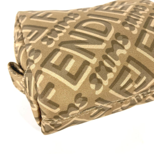 FENDI Pouch 8N0179 Nylon beige SKIMS collaboration logo Women Used Authentic