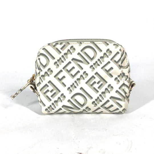 FENDI Pouch 8N0179 Nylon white SKIMS collaboration Skims logo Women Used Authentic