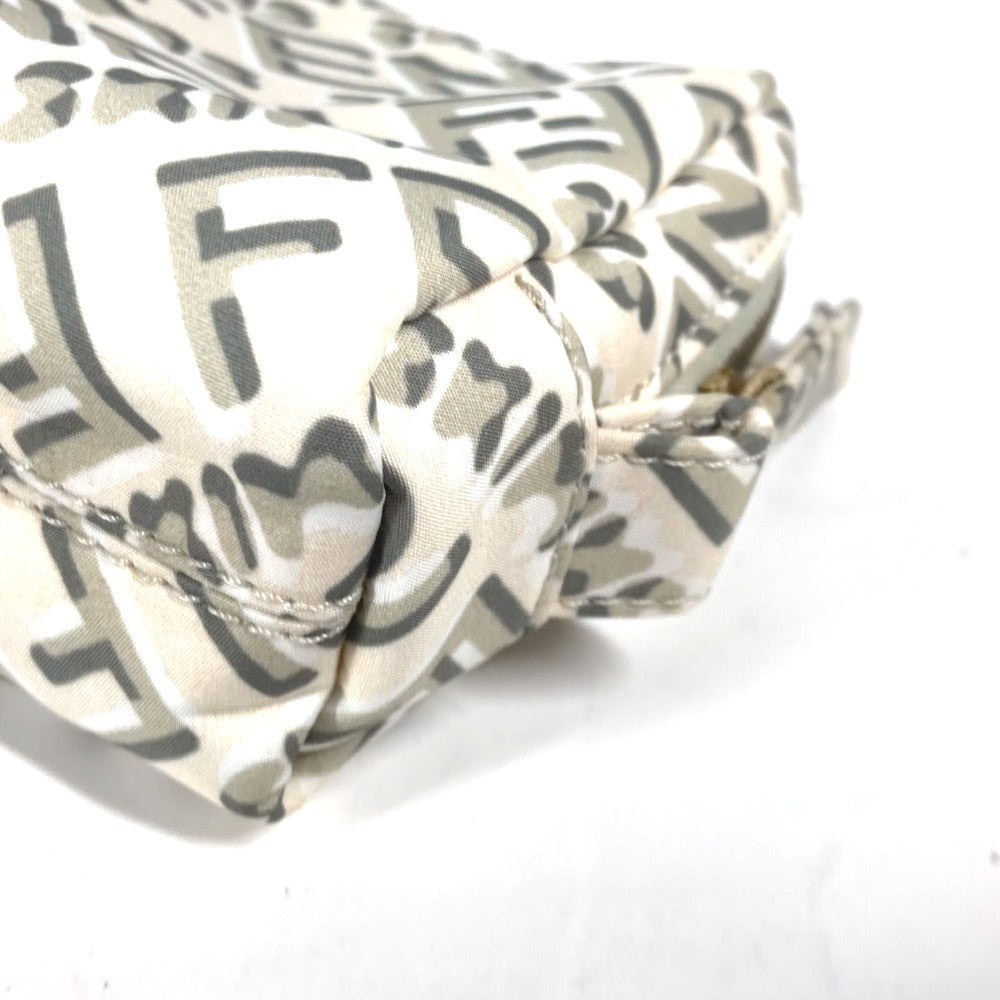 FENDI Pouch 8N0179 Nylon white SKIMS collaboration Skims logo Women Used Authentic