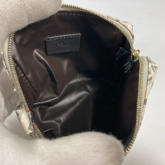 FENDI Pouch 8N0179 Nylon white SKIMS collaboration Skims logo Women Used Authentic