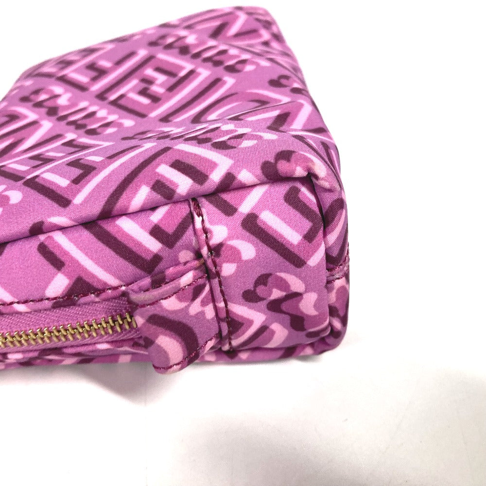FENDI Pouch 8N0179 Nylon purple SKIMS collaboration logo Women Used Authentic