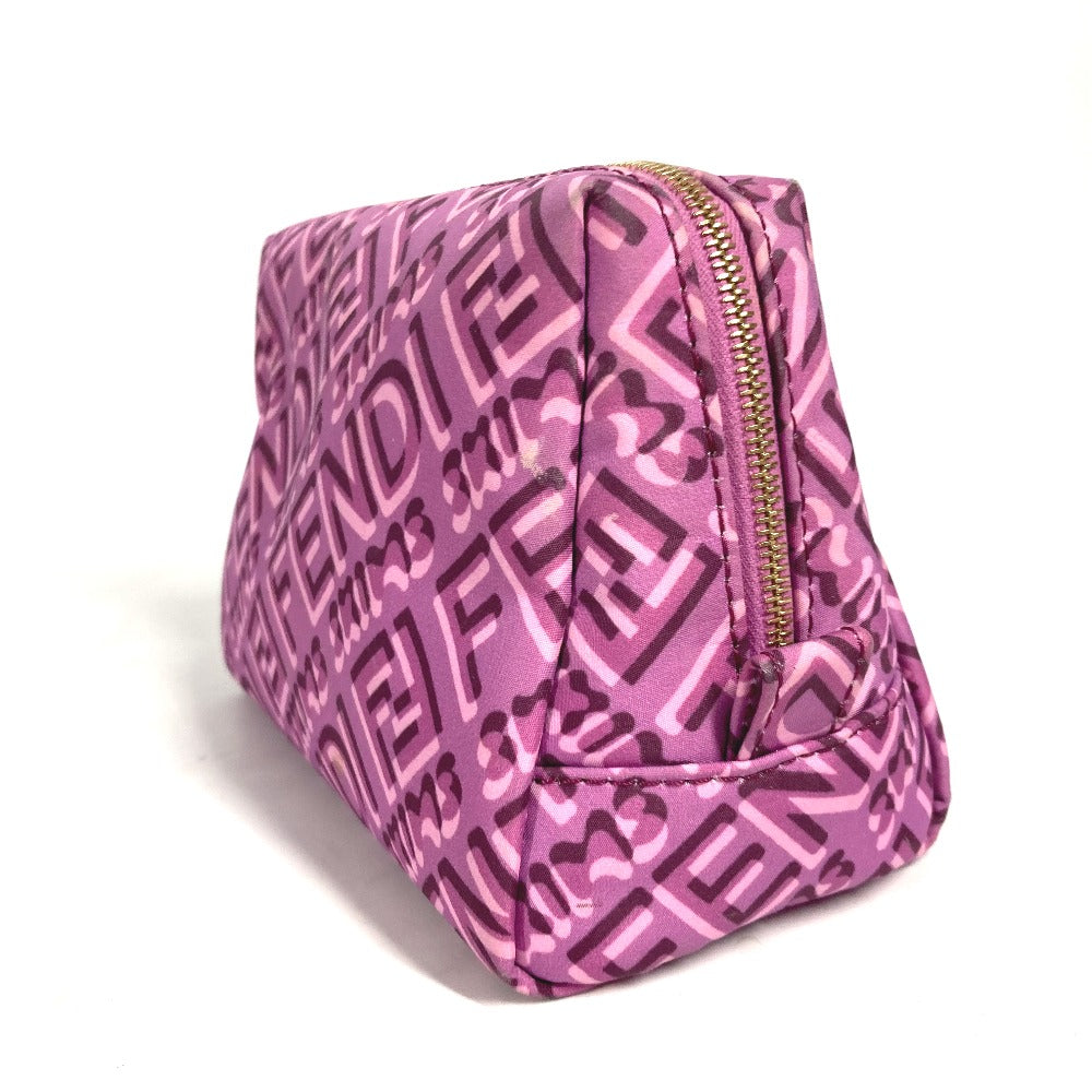 FENDI Pouch 8N0179 Nylon purple SKIMS collaboration logo Women Used Authentic