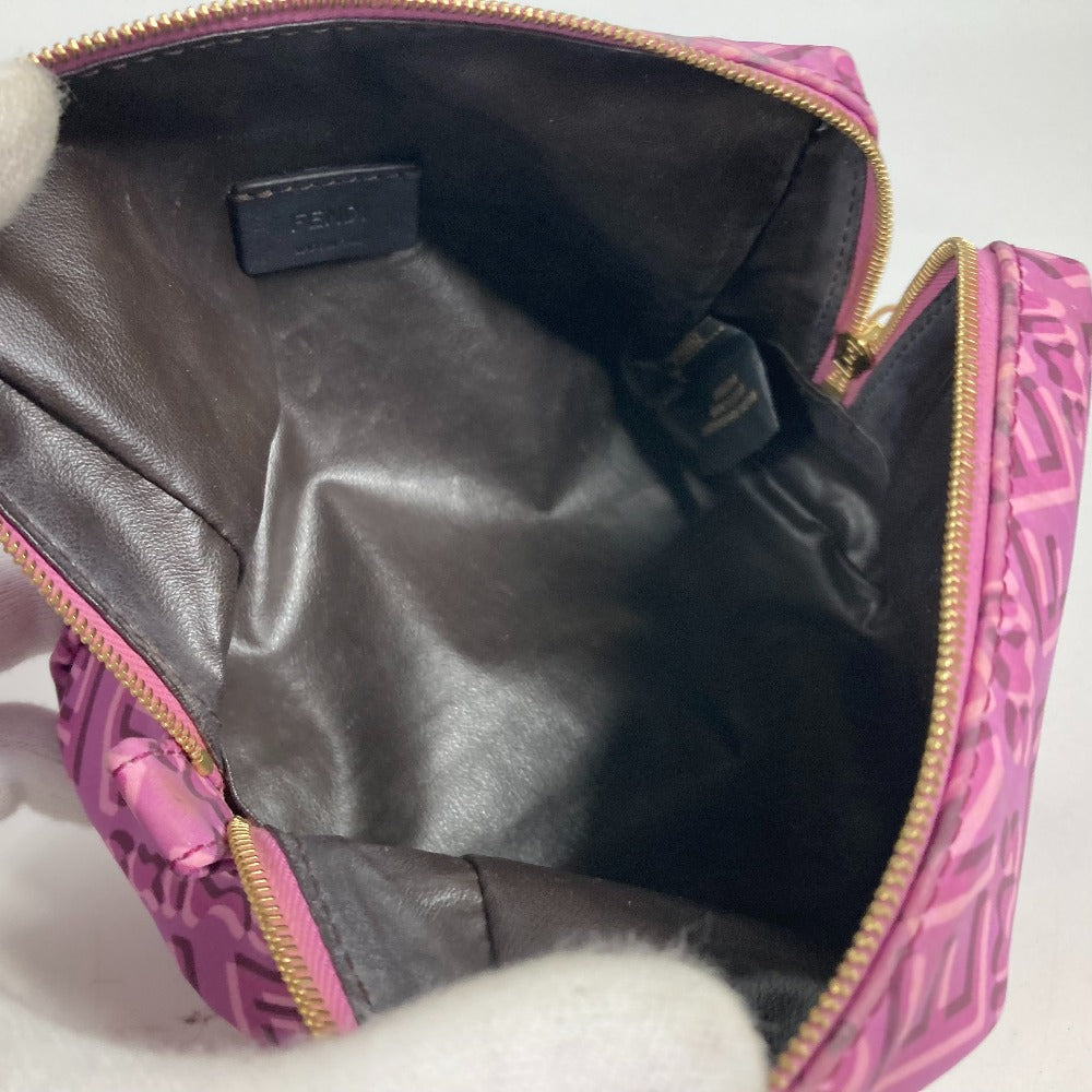 FENDI Pouch 8N0179 Nylon purple SKIMS collaboration logo Women Used Authentic
