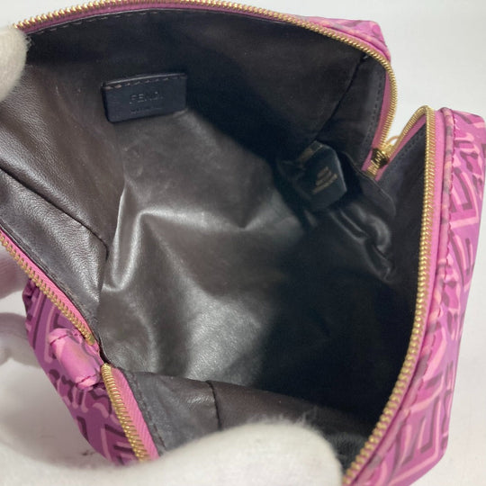 FENDI Pouch 8N0179 Nylon purple SKIMS collaboration logo Women Used Authentic