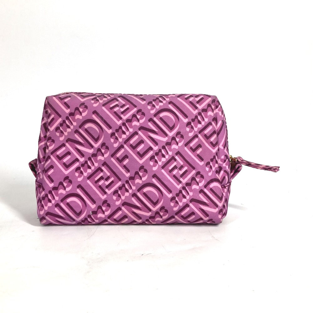 FENDI Pouch 8N0179 Nylon purple SKIMS collaboration logo Women Used Authentic