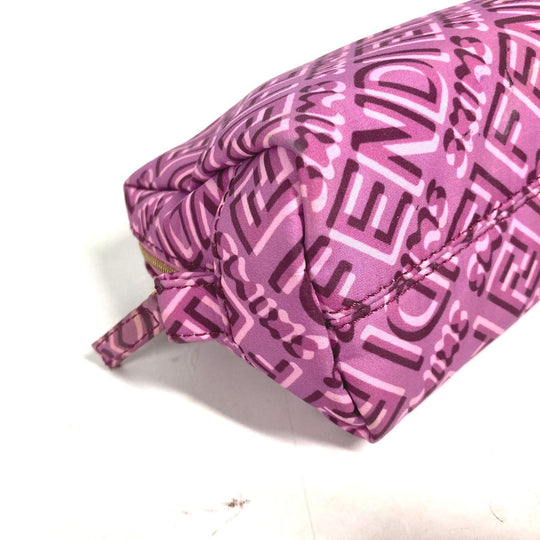 FENDI Pouch 8N0179 Nylon purple SKIMS collaboration logo Women Used Authentic