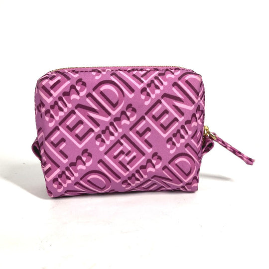FENDI Pouch 8N0179 Nylon purple SKIMS collaboration logo Women Used Authentic