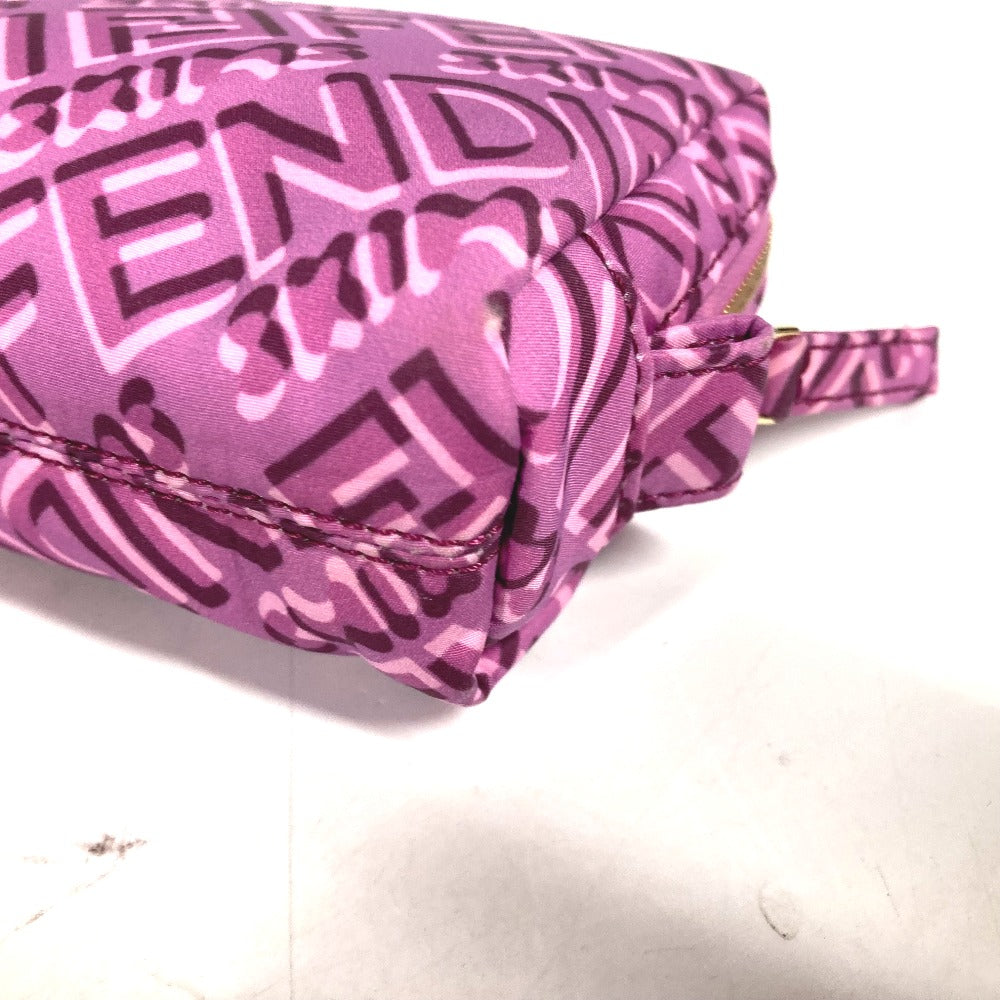 FENDI Pouch 8N0179 Nylon purple SKIMS collaboration logo Women Used Authentic