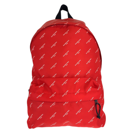 BALENCIAGA Backpack Nylon Red black Backpack Explorer mens Used Authentic
