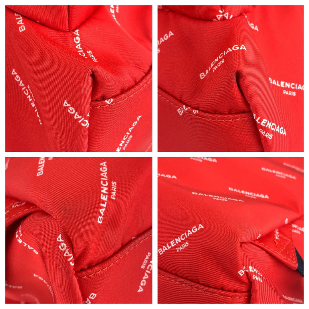 BALENCIAGA Backpack Nylon Red black Backpack Explorer mens Used Authentic