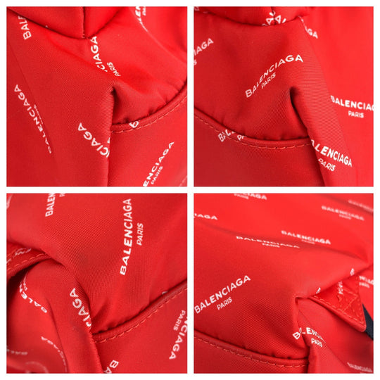 BALENCIAGA Backpack Nylon Red black Backpack Explorer mens Used Authentic