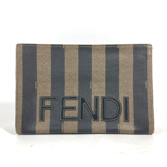 FENDI business bag PVC khaki vintage Pecan mens(Unisex) Used Authentic