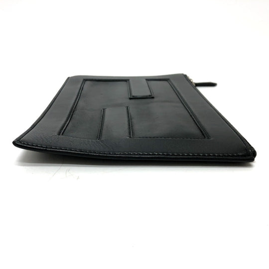 FENDI Clutch bag 7N0113 leather black logo Mini bag