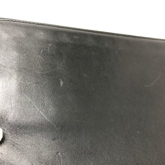 FENDI Clutch bag 7N0113 leather black logo Mini bag