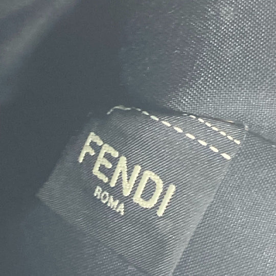 FENDI Clutch bag 7N0078 leather black Pouch Zucca logo mens Used Authentic