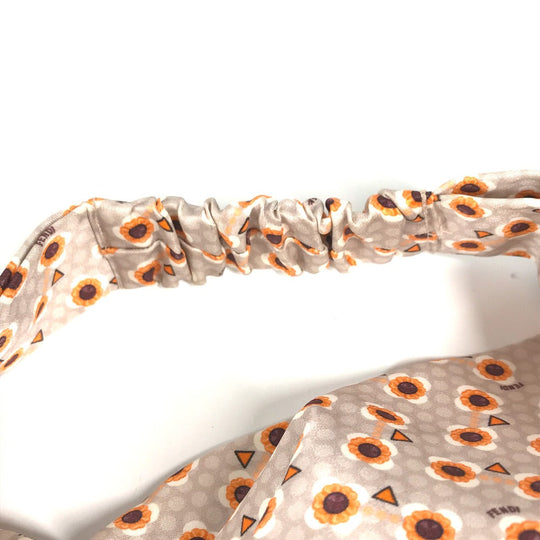 FENDI hair accessory FXT010 silk gray hair accessory Flower flower Women Used Authentic