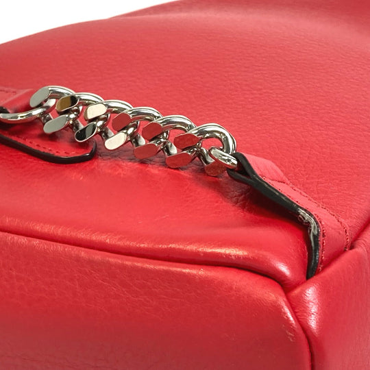 FENDI Backpack 8BZ038 leather Red Valentine limited color studs Mini backpack Women Used Authentic