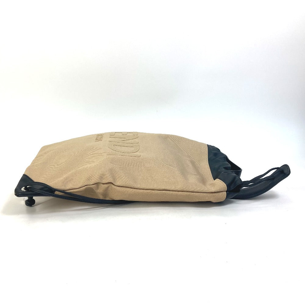 FENDI Backpack 7VZ057 Canvas / leather beige knapsack logo Women Used Authentic