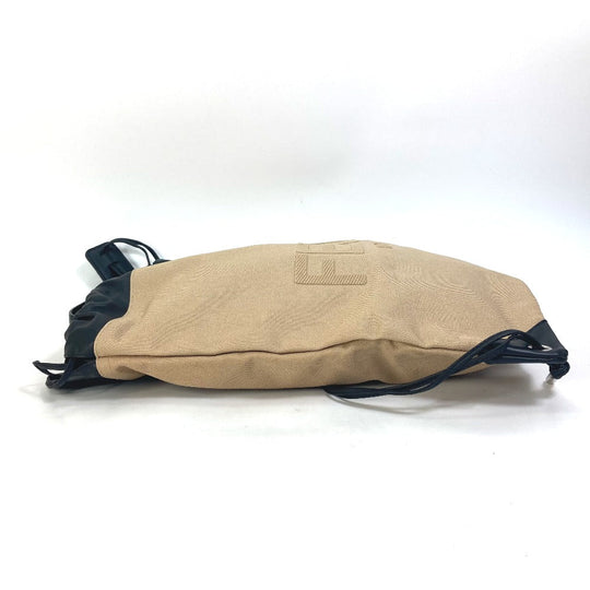 FENDI Backpack 7VZ057 Canvas / leather beige knapsack logo Women Used Authentic