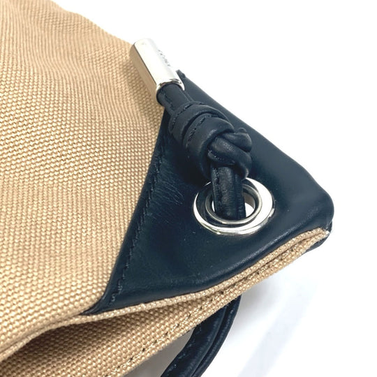 FENDI Backpack 7VZ057 Canvas / leather beige knapsack logo Women Used Authentic