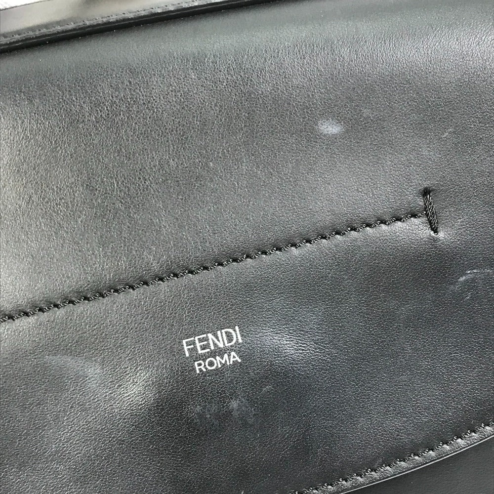 FENDI Backpack 8BZ042 leather black Bag to school Women Used Authentic