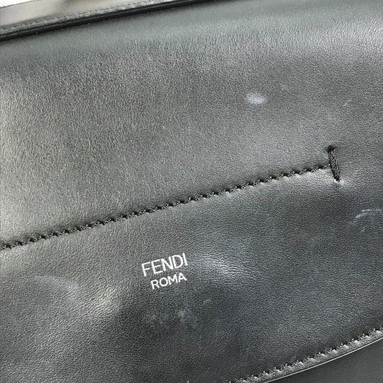 FENDI Backpack 8BZ042 leather black Bag to school Women Used Authentic