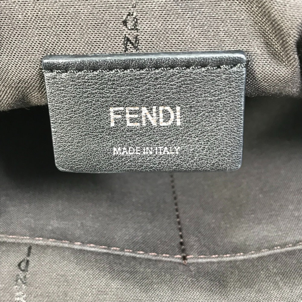 FENDI Backpack 8BZ042 leather black Bag to school Women Used Authentic