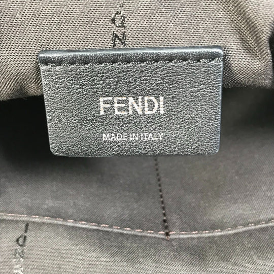 FENDI Backpack 8BZ042 leather black Bag to school Women Used Authentic