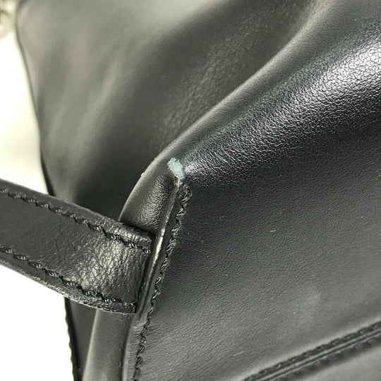 FENDI Backpack 8BZ042 leather black Bag to school Women Used Authentic