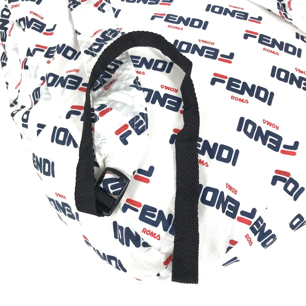 FENDI Backpack Nylon white backpack bag FILA collaboration Women Used Authentic