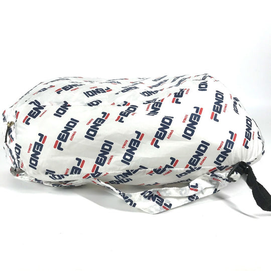 FENDI Backpack Nylon white backpack bag FILA collaboration Women Used Authentic