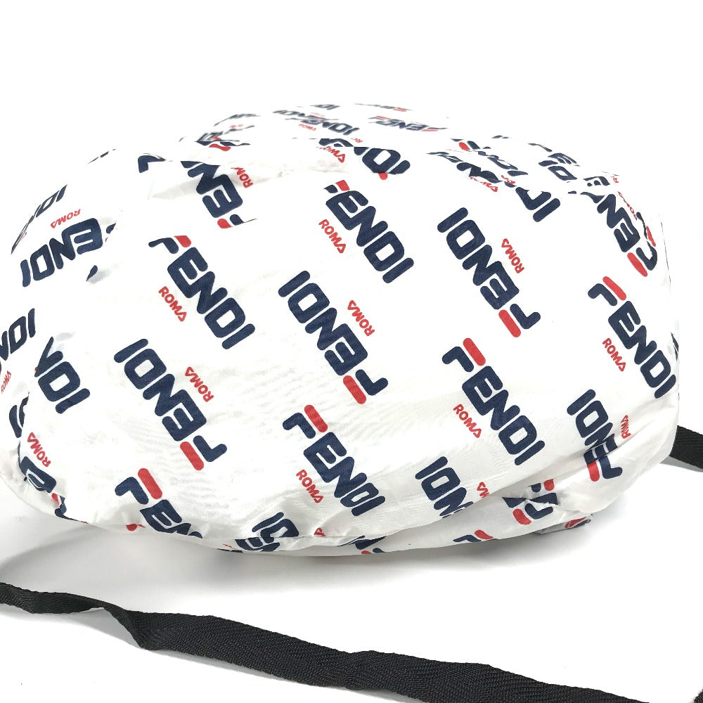 FENDI Backpack Nylon white backpack bag FILA collaboration Women Used Authentic
