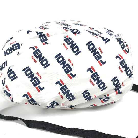 FENDI Backpack Nylon white backpack bag FILA collaboration Women Used Authentic