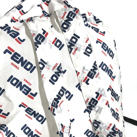 FENDI Backpack Nylon white backpack bag FILA collaboration Women Used Authentic