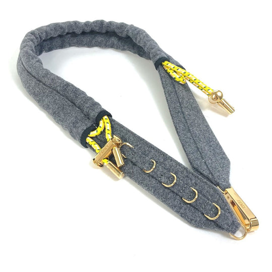 FENDI belt 8C0627 felt gray belt Women Used Authentic
